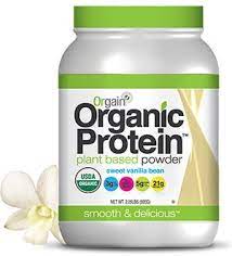 Orgain Organic Protein Powder Plant Based Sweet Vanilla Bean Organic Protein Powder Organic Protein Organic Protein Shakes