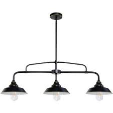Pzkelin Black Pendant Lighting Farmhouse 3 Light Kitchen Island Light With Metal Shades Adjustable Hanging Height Baking Paint Finis