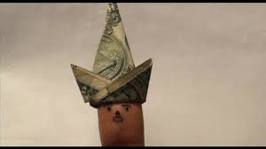 Easy Origami Finger Puppet Hat 1 One Dollar Bill Cap For Finger Puppets Easy Tutorial How To Youtube