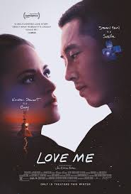 Official poster for #LoveMe starring Kristen Stewart and Steven Yeun,  coming to theaters January 31.