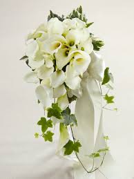 Cascade bridal bouquet, wedding flower bouquet, wedding flowers, bridal bouquet, burgundy bouquet, bridesmaid bouquet, burgundy flowers. White Calla Lily Cascade Bouquet