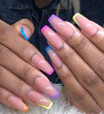 gelnagel selber machen french nails variationen nagelpflege regenbogen nagel schwamm nageldesign nageltrends r nagelpflege french nails regenbogen nagel