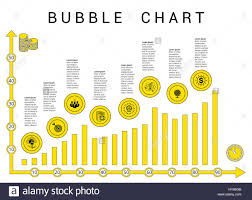 Vector Template Bubble Chart Yellow Black Diagramme On