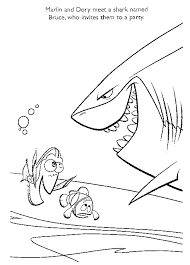 A cool collection of finding nemo coloring pages. Bruce Finding Nemo Coloring Page Coloring Home