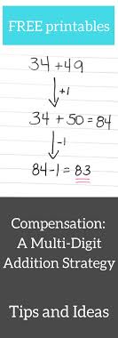 Compensation An Addition Strategy Mental Math Strategies Math Strategies Mental Math