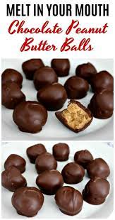 Easy Chocolate Peanut Butter Balls Recipe Recipe Peanut Butter Balls Recipe Butterball Recipe Chocolate Peanut Butter