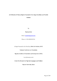Doc Asciification Of Hausa Digital Translated Text Bogus Rendition And Possible Solution Mazhun Idris Academia Edu