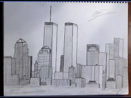 **you can find the trace. Drawing Of New York City Skyline Nyc With Trade Centers Time Lapse Pencil Drawing Zartwork Youtube