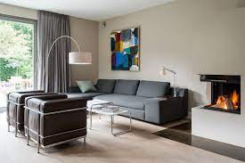 Lc2 Designersessel Cobusier Wohnzimmer Einrichtungsidee Feuerstelle Eckkamin Https Modecor Com Le Corbusier L Living Room Style Sofa Design Living Room