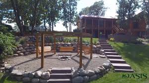 I had a large level area in. Oasis Landscapes Octagon Swig Fire Pit Drone Fly Over Youtube