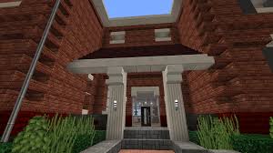 The guiding gas lantern leads to the front door and a quaint sitting area, perfect for relaxing and watching the sunsets. Large Brick Suburban House Minecraft Map