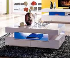 Delife De Wohnzimmer Tisch Weiss Couchtisch Weiss Hochglanz Couchtisch Led