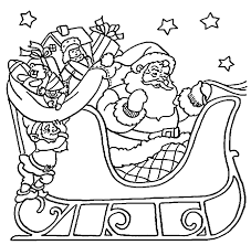 Desenho para colorir de papai lendo no fim do dia. Desenhos De Papai Noel Com Treno Para Pintar Como Fazer Em Casa