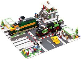 Lego Custom Holiday Level Crossing For All Lego Trains Instructions Only All Lego Lego Trains Lego Track