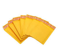 50Pcs Yellow Kraft Paper Bubble Mailers Packaging Bags Self Seal