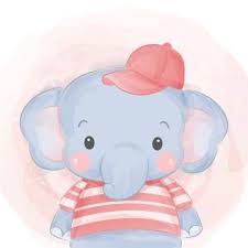 Cute Elephant Wearing Shirt And Hat Zoo Animals Clipart Adorable Animal Png And Vector With Transparent Background For Free Download Elephant Illustration Cute Animal Illustration Cute Baby Elephant