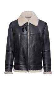 Men Regular Fit Leather Jacket With Shearling Trims 2395 Leather Jacket Jackets Hugo Boss Shop