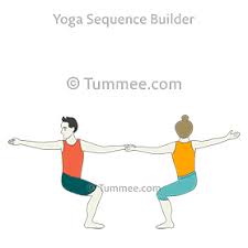 Revolved Chair Pose Partner Yoga Parivrtta Utkatasana Partner Yoga Sequences Benefits Variations And Sanskrit Pronunciation Tummee Com In 2020 Couples Yoga Poses Core Yoga Poses Couples Yoga