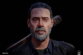 Jeffrey Dean Morgan as NEGAN ( The Walking Dead ) 1/6 scale sculpt in wax  casted to resin painted by me