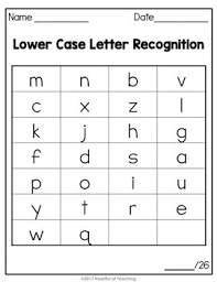 These handwriting worksheets will transform your word work, literacy centers, morning work, or even alphabet homework. Alphabet Recognition Assessment