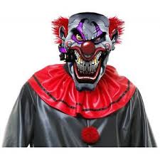 Details About Smokin Joe Evil Clown Mask Costume Accessory Adult Mens Halloween