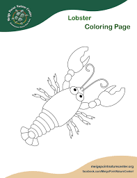 Some have very large scissors, some small ones. Lobster Coloring Page Meigs Point Nature Center
