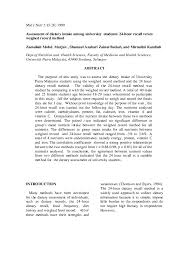 One example of 24 hours of dietary recall and some equivalent macro and micronutrients of the food consumed is shown in the table below. Pdf Assessment Of Dietary Intake Among University Students 24 Hour Recall Verses Weighed Record Method Shamsul Badari And Mirnalini Kandiah Academia Edu