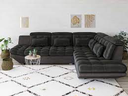 Combinez module 1 place, 2 ou 3 places, méridienne et accoudoirs pour créer votre canapé modulable personnalisé. Canape D Angle Droit Convertible 5 Places Eternity Coloris Anthracite Gris Vente De Canape D Angle Conforama