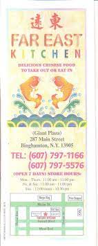 Excellent location — rated 9.0/10! Menu Of Far East Kitchen In Binghamton Ny 13905