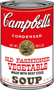 Low in fat and cholesterol, you'll feel good about spooning into our steamy bowls of classic comfort. Andy Warhol Old Fasion Vegetable Soup Can Andy Warhol Art Andy Warhol Pop Art Warhol