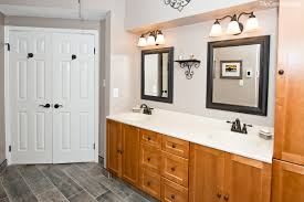 Our master bathroom is long and narrow. Transitional Master Bathroom Remodel Gallery Design Ideas
