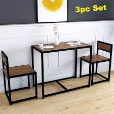 But look on the bright side: Dining Table 2 Chairs Set Small Kitchen Breakfast Bar Pub Black Steel Furniture Furniture Fur Small Dining Table Set 2 Seater Dining Table Small Dining Table