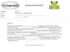 Spanish Imperfect Tense Lesson Plans Worksheets