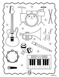 Why use colors to indicate different notes? Nod Printable Coloring Page Instruments For Musical Kiddos Music Coloring Music For Kids Preschool Music