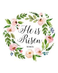 Christ died for our sins, he was buried and he was raised on the third day according to the scriptures. He Is Risen Print Matthew 28 6 Easter Printable By Dariyprintjulia Biblequoteswallpaper Easter Verses Happy Easter Quotes Easter Bible