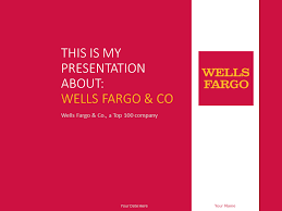 wells fargo powerpoint template red presentationgo com