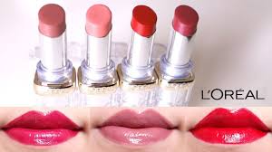 L Oreal сияющая помада для губ Color Riche Shine L Oreal Colour Riche Shine Lipstick Swatches On Lips 4 Shades Lipstick Swatches Color Riche Lipstick