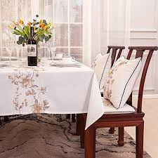 Decorative Waterproof Tablecloths Home Decor Home Modern Chinese Cotton And Linen Embroidered Table Cloth Coffee Table Cloth Waterproof Tablecloth Table Cloth