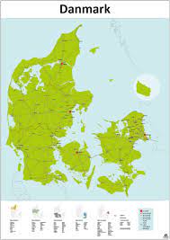 Kort over danske put & take søer. Danmarks Regioner Og Kommuner Kort Detaljeret Bitmedia