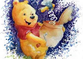 Winnie the pooh is a character in a. Winnie The Pooh And Honey Pot Greeting Card For Sale By Andrew Fling
