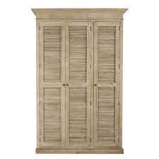 Dressing 3 Portes En Manguier Maisons Du Monde En 2020 Dressing En Bois Persienne Maison Du Monde