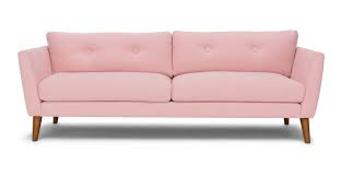 Emil Quartz Rose Sofa Pink Sofa Button Tufted Sofa Mid Century Modern Sofa