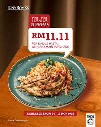 Tony Roma's 11.11 Special Offer
