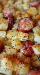 Oven Roasted Smoked Sausage And Potatoes Smoked Sausage And Potato Recipe Recipes Sausage Recipes