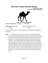 6.according to the djinn what was the use of the hump? How The Camel Got Its Hump Worksheets Teaching Resources Tpt