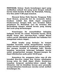 Kadar kemalangan jalan raya di malaysia yang masih tinggi disifatkan sebagai punca daripada sikap pengguna jalan raya itu sendiri. Kemalangan Jalan Raya Karangan