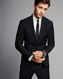 Express Extra Slim Black Performance Stretch Wool Blend Suit Jacket Black Suit Men Black Suits Formal Suits Men