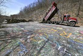 Centralia was an extremely small coal mining town, their population reaching its highest population in 1890 with 2,761 residents. Centralia Graffiti Highway Buried After Increasing Litter Vandalism Times News Online