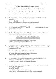 Standard Deviation Worksheet In 2020 Standard Deviation Worksheets Standard