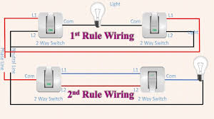 Wiring 2 x 2 way switches together and also to the ceiling rose. 2 Way Light Switch Wiring 2 Way Switch Switch Youtube